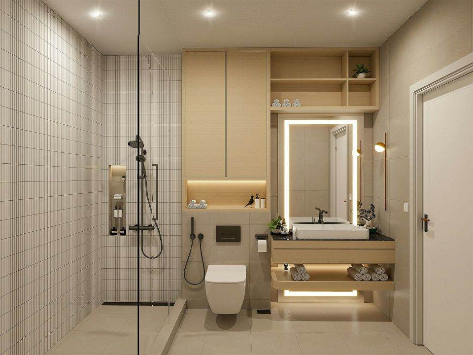 Average cost to finish a new modern bathroom in Cincinnati