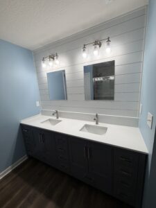 84 inch vanity installation in Alexandria, KY.