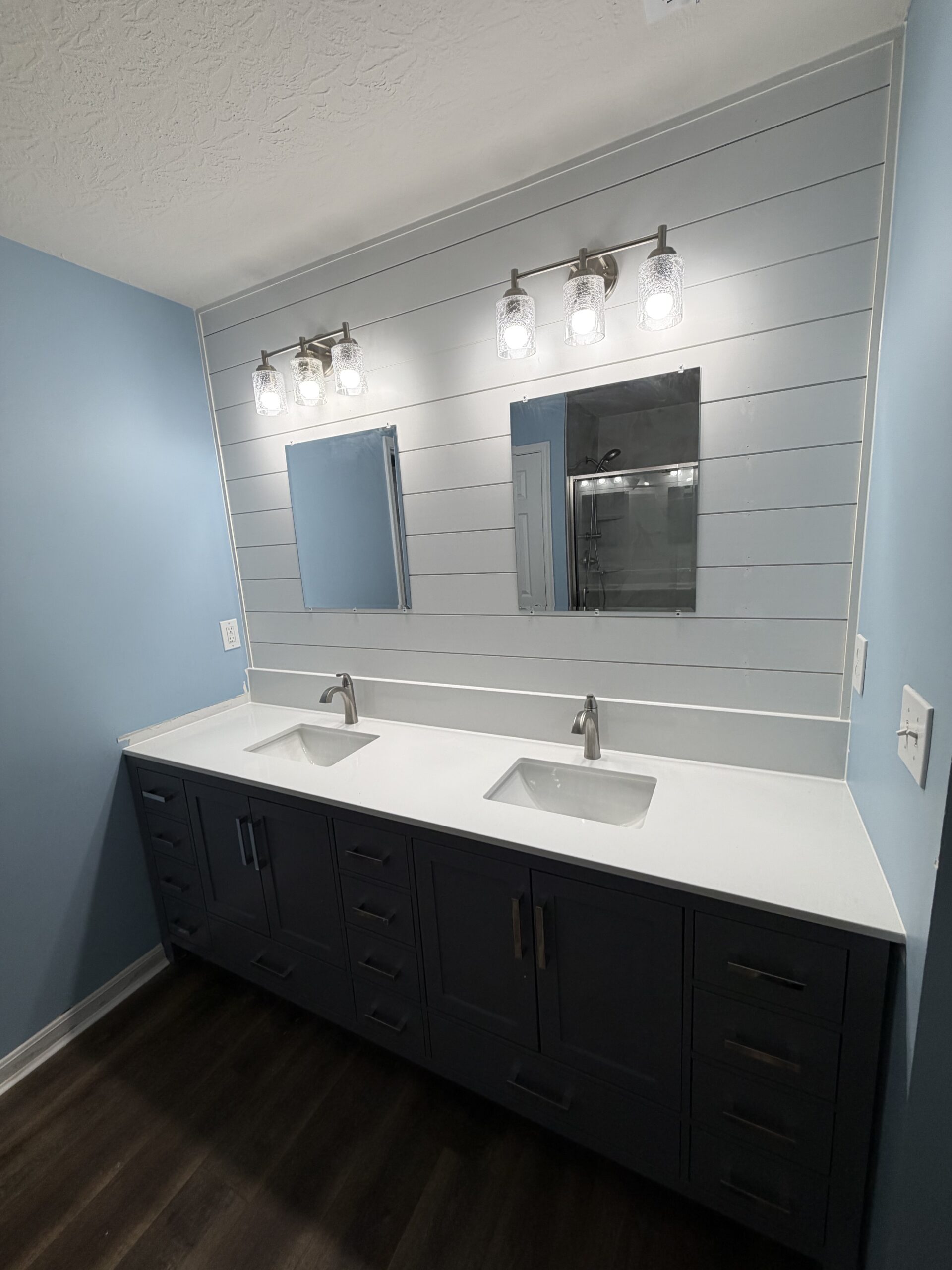84 inch vanity installation in Alexandria, KY.
