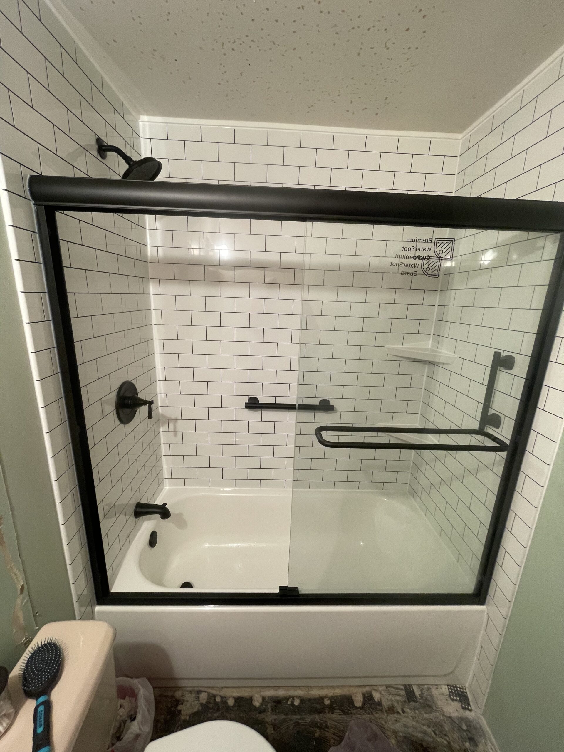 Tub to tub conversion with cast iron tub demo in Union, KY.