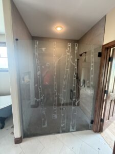 Tile shower installation in Springboro, OH.
