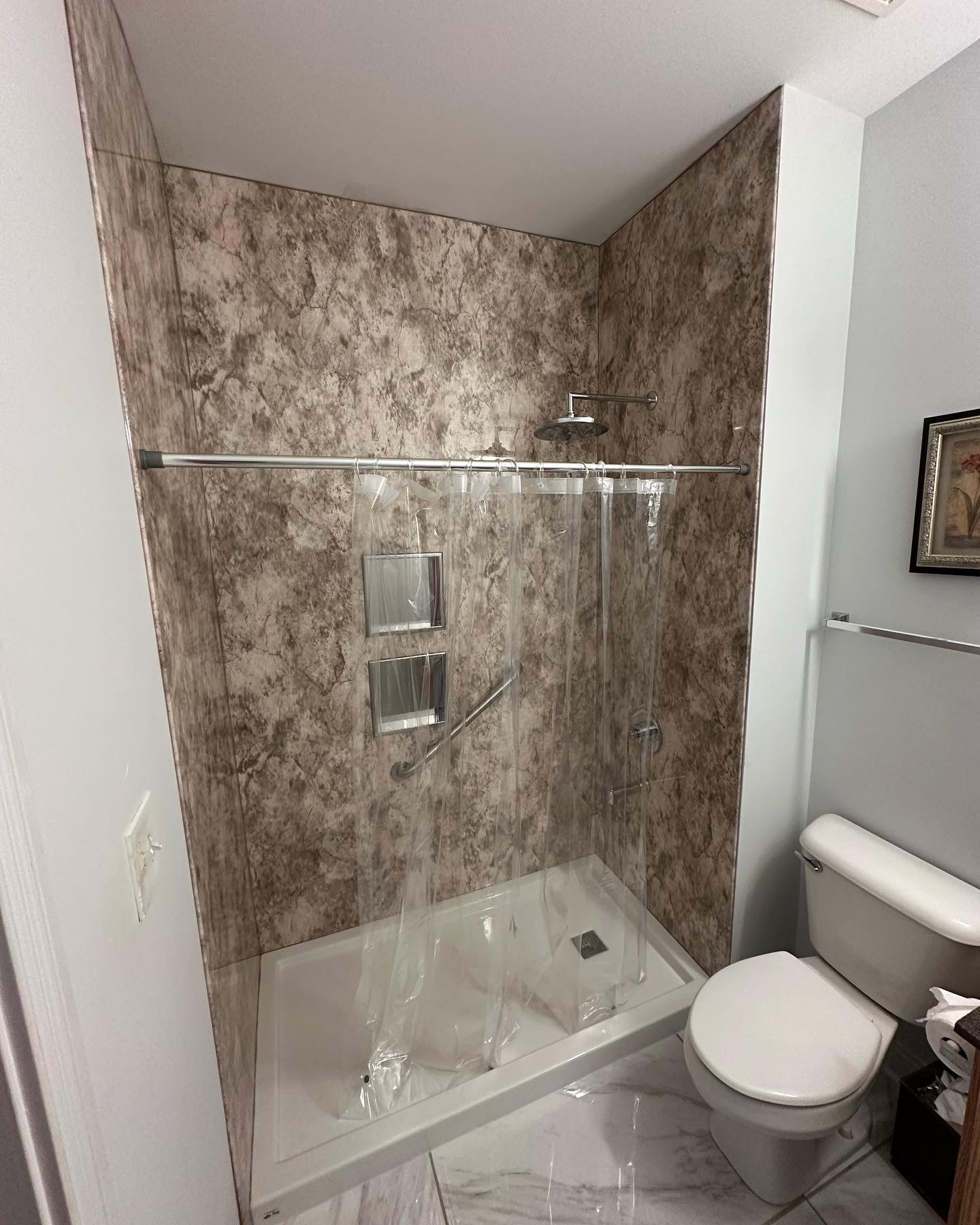 Shower installation in Mason, OH.