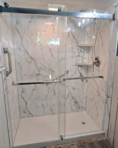 Tub to shower conversion in Jackson Center, OH.