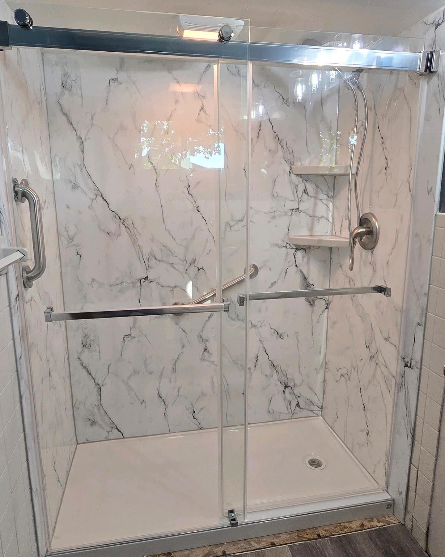 Tub to shower conversion in Jackson Center, OH.